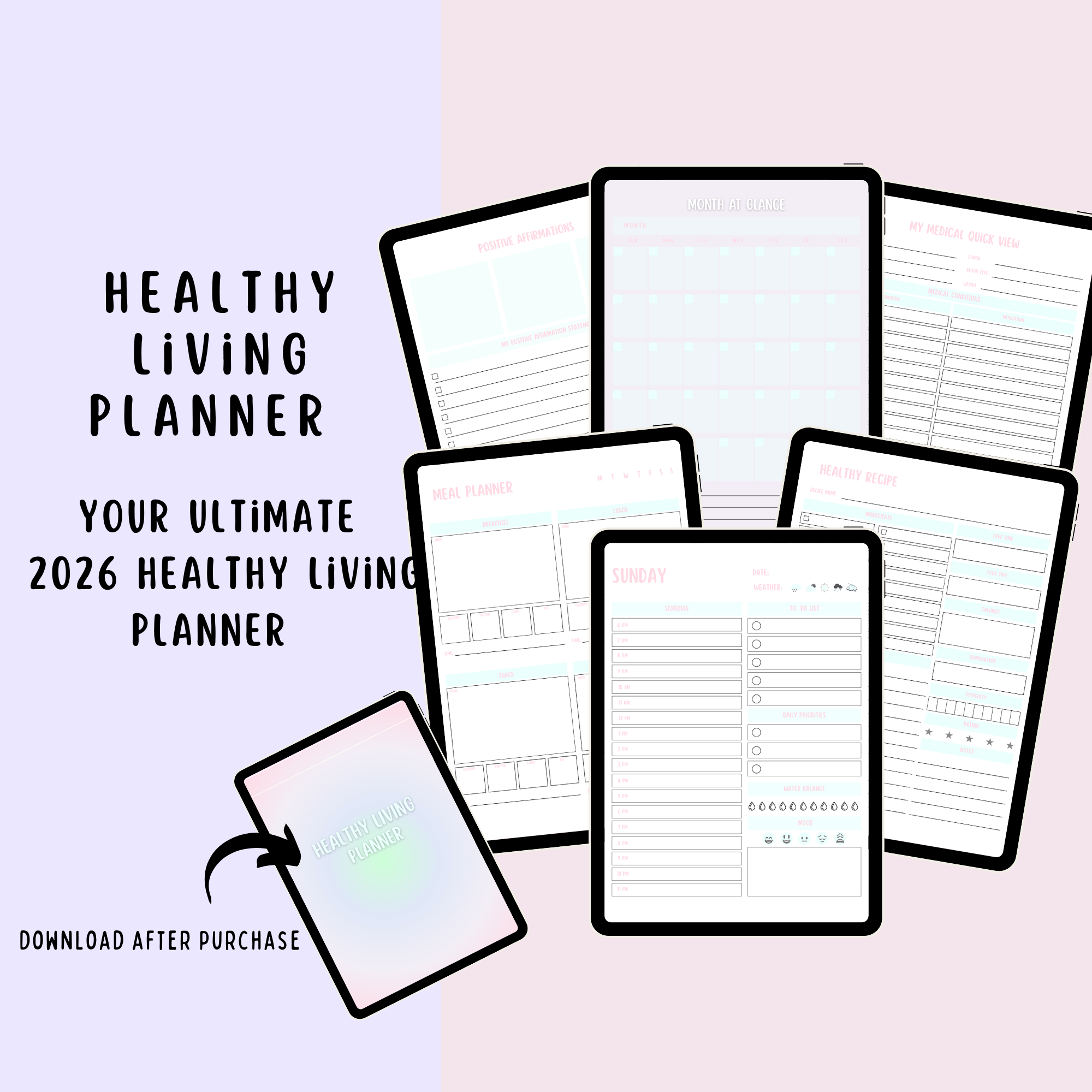 Healthy living planner 🥗